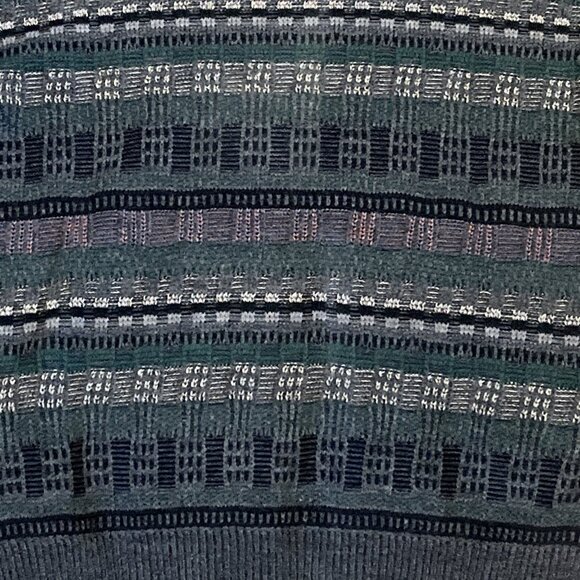 Men's VTG Jantzen Geometric Knit Sweater SZ LARGE Multicolor Grandpa Retro - Picture 12 of 12